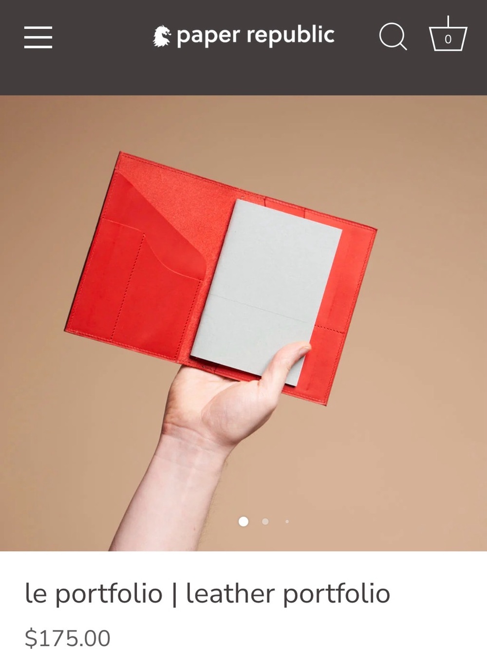 Paper Republic A6 Le Portfolio in Red - Picture 5 of 7